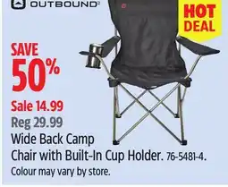 Canadian Tire Outbound Wide Back Camp Chair with Built-In Cup Holder offer