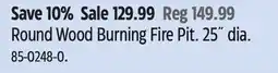 Canadian Tire Round Wood Burning Fire Pit offer