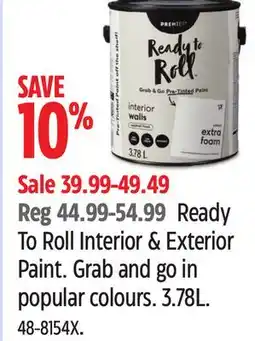 Canadian Tire Ready To Roll Interior & Exterior Paint.Grab and go in popular colours offer