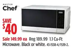 Canadian Tire MasterChef 1.1 Cu-Ft Microwave offer