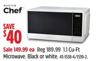 Canadian Tire MasterChef 1.1 Cu-Ft Microwave offer