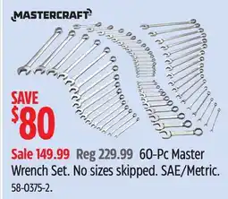 Canadian Tire Mastercraft Master Wrench Set offer