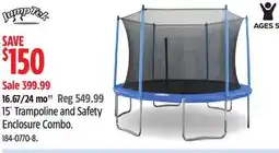 Canadian Tire 15´ Trampoline and Safety Enclosure Combo offer
