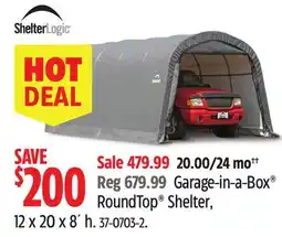 Canadian Tire Garage-in-a-Box RoundTop Shelter offer