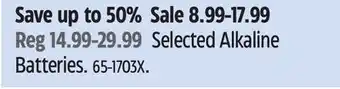 Canadian Tire Selected Alkaline Batteries offer