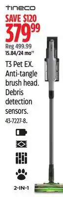 Canadian Tire Tineco T3 Pet EX. Anti-tangle brush head offer