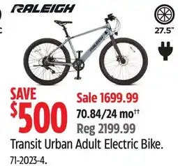 Canadian Tire RALEIGH Transit Urban Adult Electric Bike offer