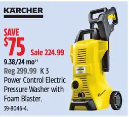 Canadian Tire K3 Power Control Electric Pressure Washer with Foam Blaster offer