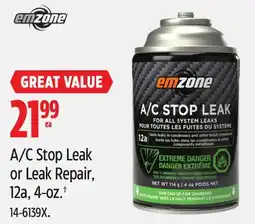 Canadian Tire Emzone A/C Stop Leak or Leak Repair, 12a, 4-oz.† offer