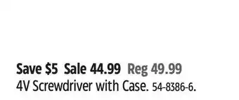 Canadian Tire WORX 4V Screwdriver with Case offer