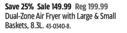 Canadian Tire Dual-Zone Air Fryer with Large & Small Baskets offer