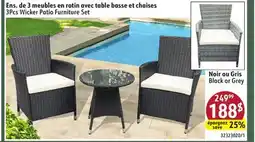 Sushi Shop 3Pcs Wicker Patio Furniture Set offer