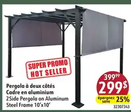 Sushi Shop 2Side Pergola on Aluminum Steel Frame 10'x10' offer