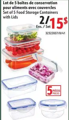 Sushi Shop Set of 5 Food Storage Containers with Lids offer