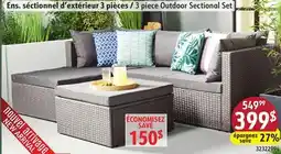 Sushi Shop 3 piece Outdoor Sectional Set offer
