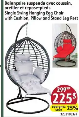Sushi Shop Single Swing Hanging Egg Chair offer