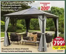 Sushi Shop Aluminum Gazebo with Polycarbonate Roof offer