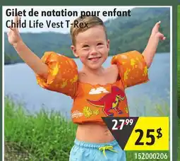 Sushi Shop Child Life Vest T-Rex offer