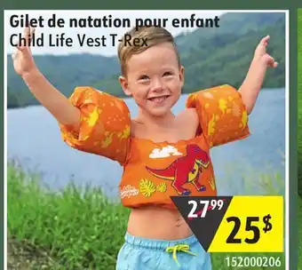 Sushi Shop Child Life Vest T-Rex offer