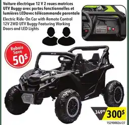 Sushi Shop Electric Ride-On Car with Remote Control 12V 2WD UTV Buggy Featuring Working Doors and LED Lights offer