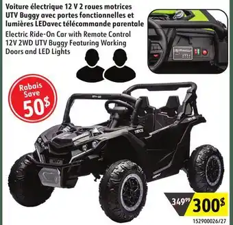 Sushi Shop Electric Ride-On Car with Remote Control 12V 2WD UTV Buggy Featuring Working Doors and LED Lights offer
