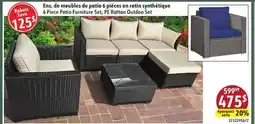 Sushi Shop 6 Piece Patio Furniture Set, PE Rattan Outdoor Set offer