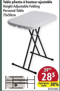 Sushi Shop Height Adjustable Folding Personal Table offer