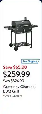 Walmart Outsunny Charcoal BBQ Grill offer