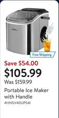 Walmart Portable Ice Maker with Handle offer