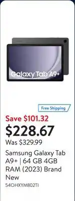 Walmart Samsung Galaxy Tab A9+ | 64 GB 4GB RAM (2023) Brand New offer