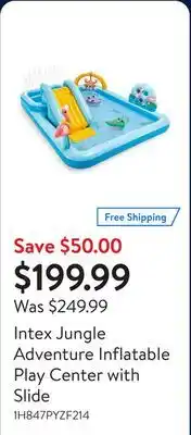 Walmart Intex Jungle Adventure Inflatable Play Center with Slide offer