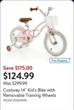 Walmart Costway 14 Kid's Bike with Removable Training Wheels offer