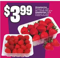 Chalo FreshCo Strawberries Product of USA No. 1 Grade 454 g or Raspberries 170 g Product of USA offer