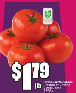 Chalo FreshCo Hothouse Tomatoes Product of Ontario Canada No. 1 3.95/kg offer