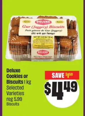 Chalo FreshCo Deluxe Cookies or Biscuits 1 kg Selected Varieties offer