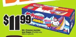 FreshCo Mr. Freeze Jumbo Ice Pops 27x150 mL offer