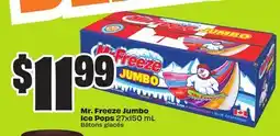 Chalo FreshCo Mr. Freeze Jumbo Ice Pops 27x150 mL offer