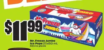 Chalo FreshCo Mr. Freeze Jumbo Ice Pops 27x150 mL offer