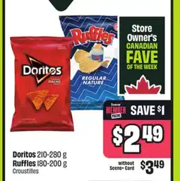 FreshCo Doritos 210-280 g Ruffles 160-200 g offer