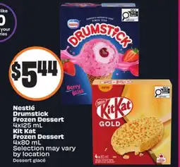 FreshCo Nestle Drumstick Frozen Dessert 4x125 mL Kit Frozen Dessert 4x80 mL offer
