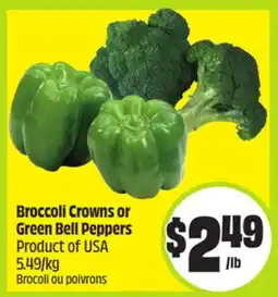 FreshCo Broccoli Crown or Green Bell Peppers Product of USA 5.49/kg offer