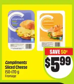 FreshCo Compliments Sliced Cheese 150-170 g offer