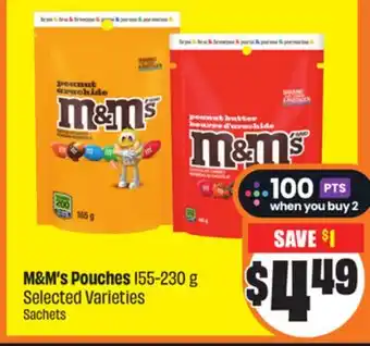 FreshCo M&M's Pouches 155-230 g Selected Varieties offer