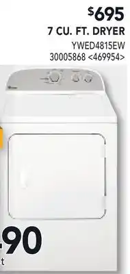 RONA WHIRLPOOL 7 CU. FT. DRYER offer