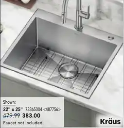 RONA 22 x 25 KRAUS Kitchen Sink offer