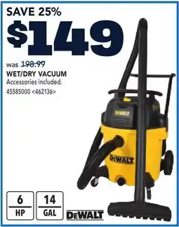 RONA DEWALT WET/DRY VACUUM offer