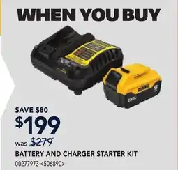 RONA BATTERY AND CHARGER STARTER KIT offer