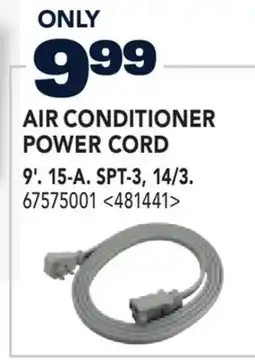 RONA AIR CONDITIONER POWER CORD 9'. 15-A. SPT-3, 14/3 offer