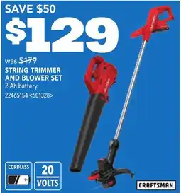 RONA CRAFTSMAN STRING TRIMMER AND BLOWER SET offer