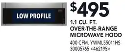 RONA WHIRLPOOL 1.1 CU. FT. OVER-THE-RANGE MICROWAVE HOOD offer